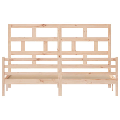 3101303 vidaXL Bed Frame without Mattress Solid Wood 200x200 cm (810450+814214)
