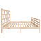 3101303 vidaXL Bed Frame without Mattress Solid Wood 200x200 cm (810450+814214)