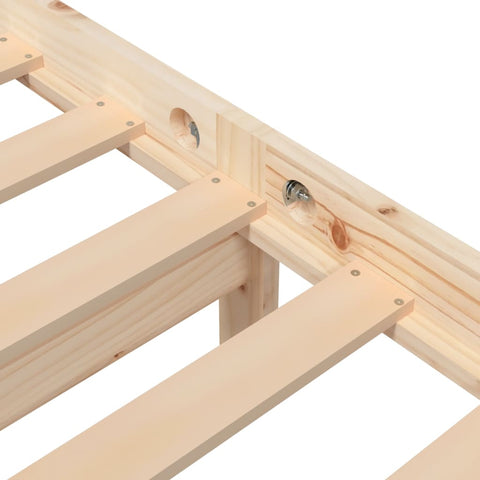 3101303 vidaXL Bed Frame without Mattress Solid Wood 200x200 cm (810450+814214)
