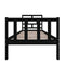vidaXL Bed Frame without Mattress Black Solid Wood Pine Small Single