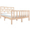 vidaXL Bed Frame without Mattress Solid Wood Pine Double