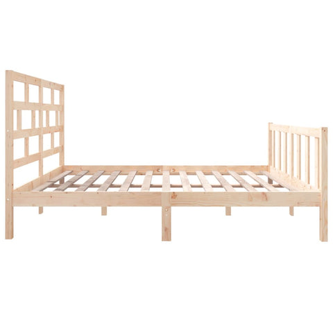 vidaXL Bed Frame without Mattress Solid Wood Pine Double