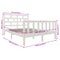 vidaXL Bed Frame without Mattress White Solid Wood Pine Double