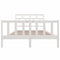 3101349 vidaXL Bed Frame without Mattress White Solid Wood 140x200 cm (810083+814195)