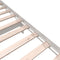 3101349 vidaXL Bed Frame without Mattress White Solid Wood 140x200 cm (810083+814195)