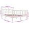 3101349 vidaXL Bed Frame without Mattress White Solid Wood 140x200 cm (810083+814195)
