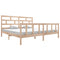 3101368 vidaXL Bed Frame without Mattress Solid Wood 200x200 cm (810102+814214)