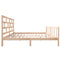 3101368 vidaXL Bed Frame without Mattress Solid Wood 200x200 cm (810102+814214)