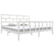 3101369 vidaXL Bed Frame without Mattress White Solid Wood 200x200 cm (810103+814215)