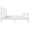 3101369 vidaXL Bed Frame without Mattress White Solid Wood 200x200 cm (810103+814215)