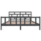 3101370 vidaXL Bed Frame without Mattress Grey Solid Wood 200x200 cm (810104+814216)