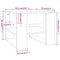 vidaXL Coffee Table White 55.5x55x45 cm Engineered Wood