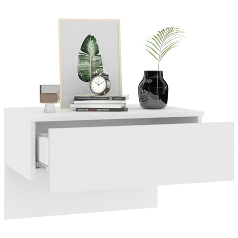 vidaXL Wall-mounted Bedside Cabinets 2 pcs White