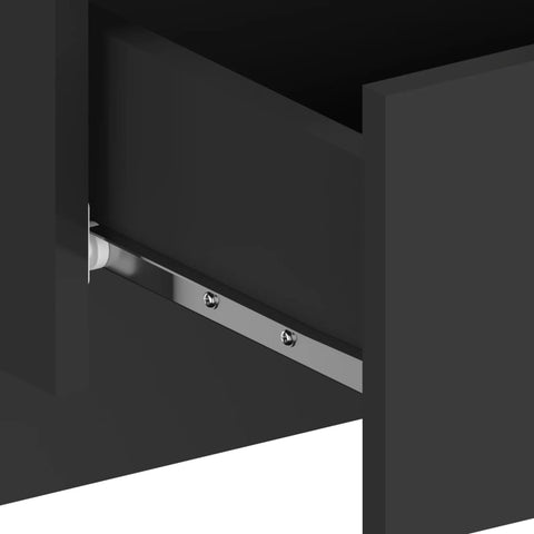 vidaXL Wall-mounted Bedside Cabinet Black