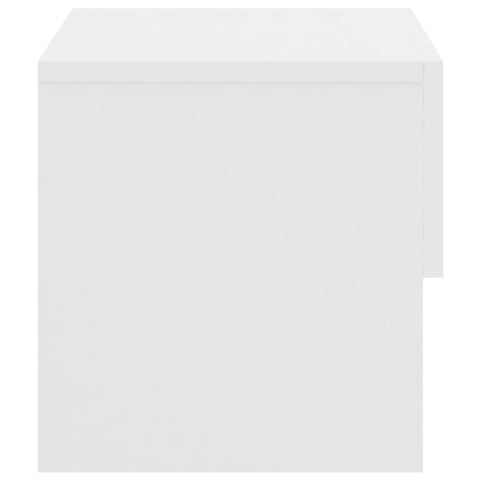 vidaXL Wall-mounted Bedside Cabinet High Gloss White