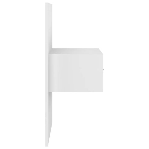 vidaXL Wall-mounted Bedside Cabinet White