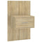 vidaXL Wall-mounted Bedside Cabinet Sonoma Oak