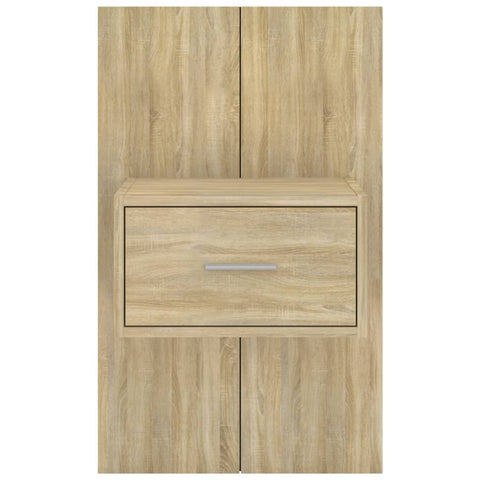 vidaXL Wall-mounted Bedside Cabinet Sonoma Oak