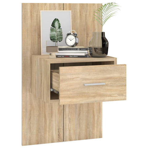 vidaXL Wall-mounted Bedside Cabinets 2 pcs Sonoma Oak