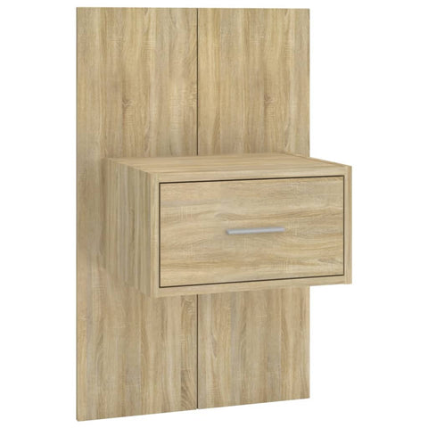 vidaXL Wall-mounted Bedside Cabinets 2 pcs Sonoma Oak