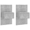 vidaXL Wall-mounted Bedside Cabinets 2 pcs Concrete Grey