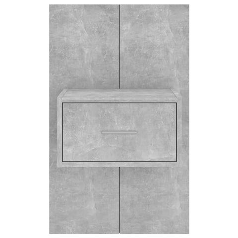 vidaXL Wall-mounted Bedside Cabinets 2 pcs Concrete Grey
