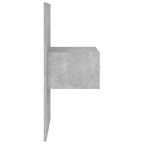 vidaXL Wall-mounted Bedside Cabinets 2 pcs Concrete Grey