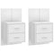 vidaXL Wall-mounted Bedside Cabinets 2 pcs White