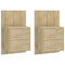 vidaXL Wall-mounted Bedside Cabinets 2 pcs Sonoma Oak