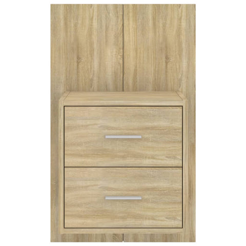 vidaXL Wall-mounted Bedside Cabinets 2 pcs Sonoma Oak