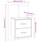 vidaXL Wall-mounted Bedside Cabinets 2 pcs Sonoma Oak