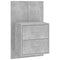 vidaXL Wall-mounted Bedside Cabinet Concrete Grey