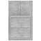 vidaXL Wall-mounted Bedside Cabinet Concrete Grey