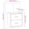 vidaXL Wall-mounted Bedside Cabinet Concrete Grey