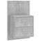 vidaXL Wall-mounted Bedside Cabinets 2 pcs Concrete Grey