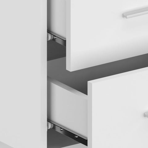 vidaXL Wall-mounted Bedside Cabinet High Gloss White