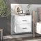 vidaXL Wall-mounted Bedside Cabinet High Gloss White