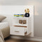 vidaXL Wall-mounted Bedside Cabinets 2 pcs White