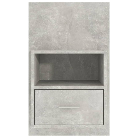 vidaXL Wall-mounted Bedside Cabinet Concrete Grey