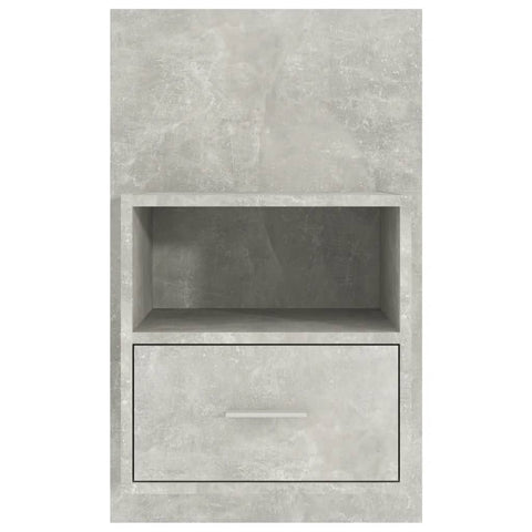 vidaXL Wall-mounted Bedside Cabinets 2 pcs Concrete Grey