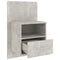 vidaXL Wall-mounted Bedside Cabinets 2 pcs Concrete Grey