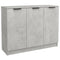 vidaXL Sideboard Concrete Grey 90.5x30x70 cm Engineered Wood