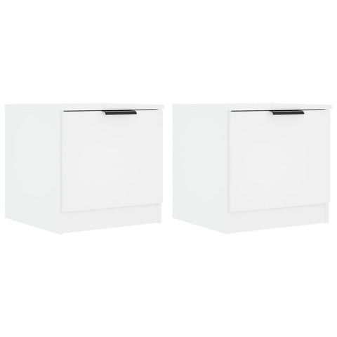 vidaXL Bedside Cabinets 2 pcs White 40x39x40 cm