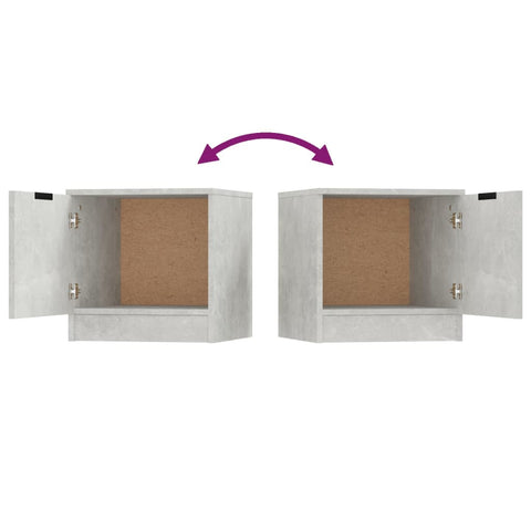 vidaXL Bedside Cabinet Concrete Grey 40x39x40 cm