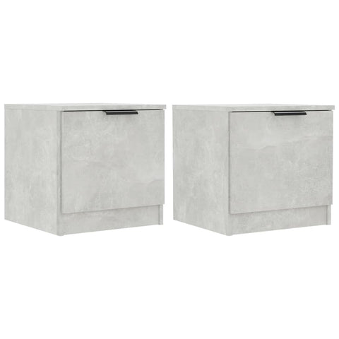 vidaXL Bedside Cabinets 2 pcs Concrete Grey 40x39x40 cm