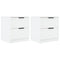 vidaXL Bedside Cabinets 2 pcs White Engineered Wood