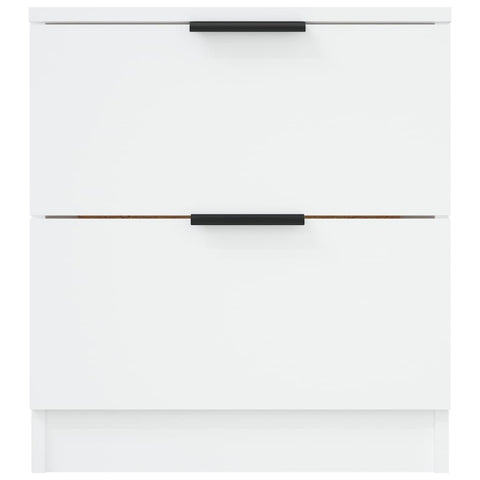 vidaXL Bedside Cabinets 2 pcs White Engineered Wood