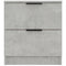 vidaXL Bedside Cabinets 2 pcs Concrete Grey Engineered Wood