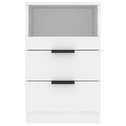 vidaXL Bedside Cabinet White Engineered Wood