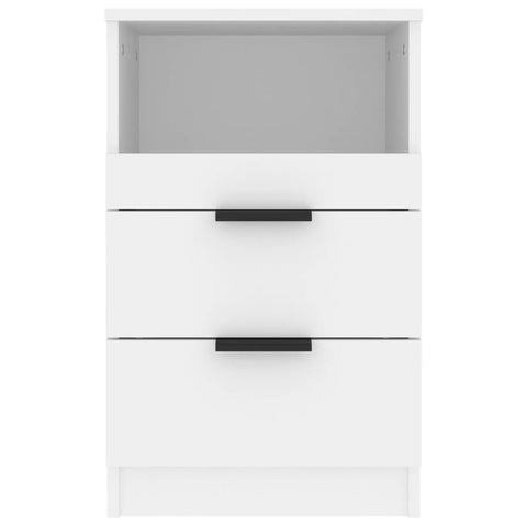 vidaXL Bedside Cabinets 2 pcs White Engineered Wood